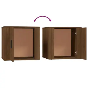 Berkfield Bedside Cabinets 2 pcs Brown Oak 50x39x47 cm