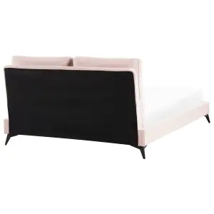 Velvet EU Double Size Bed Pink MELLE