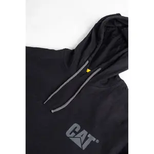 Caterpillar - Hooded Long Sleeve Tee - Black - Tee Shirt - XXL