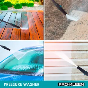 Pro-Kleen Pressure Washer Jet Power Wash High Performance Cleaner For Patio and Car 1400W