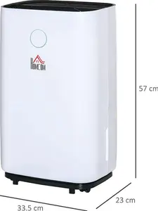 HOMCOM Portable Quiet Dehumidifier 20L