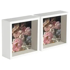 Nicola Spring - 3D Deep Box Photo Frames - 6 x 6" - Pack of 2