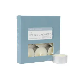 Wax lyrical Linen & cashmere Small Tea lights, Pack of 9