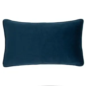 Chagoya Floral Rectangular Lumbar Cushion Cover Blue