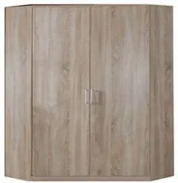 Gerven Oak 2 Door Corner Wardrobe