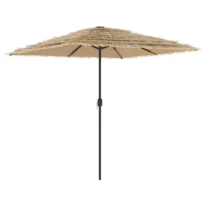 Berkfield Garden Parasol with Steel Pole Brown 248x248x248 cm