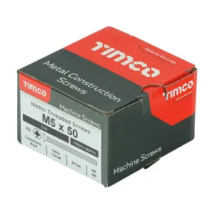 TIMCO Machine Countersunk Silver Screws - M5 x 50