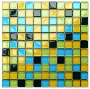 Glass mosaic on mesh for bathroom or kitchen 300mm x 300mm - Lemon Tree