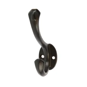 Hammer & Tongs - Bevelled End Hat & Coat Hook - W25mm x H85mm - Black