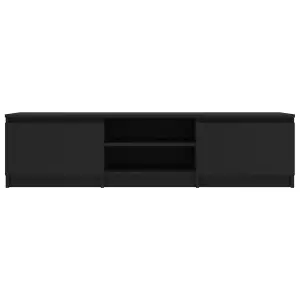 vidaXL TV Cabinet Black 140x40x35.5 cm Engineered Wood