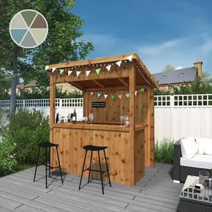 Mercia Painted 6 x 4ft Pressure Treated Garden Bar (Installation Included)