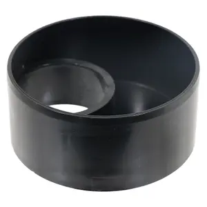 SPARES2GO 110mm to 56mm (50mm) Solvent Weld Soil System Waste Pipe Reducer Adaptor (Black)