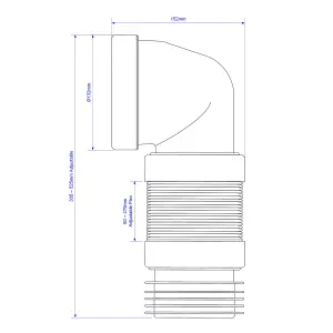 McAlpine 90° Flexible Pan connector (Dia)110mm