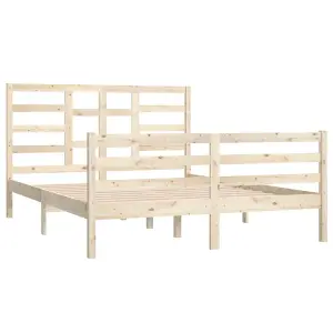 Berkfield Bed Frame Solid Wood 150x200 cm 5FT King Size