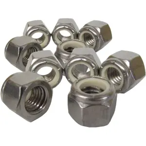 5x M8 Nyloc Nuts 8mm Self-Locking Corrosion Resistant Steel Hex Nuts for Bolts & Screws