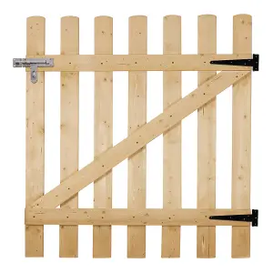 Vintage Wooden Garden Fence Gate with Latch H 90 cm x W 90 cm