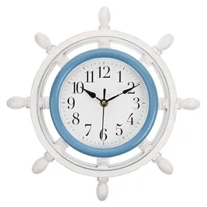 Hometime Ship Wheel Wall Clock 33cm