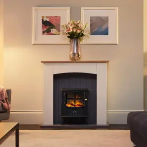 Dimplex Oakmead optiflame White & grey Freestanding & wall-mounted Electric LCD electric stove suite