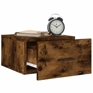 Berkfield Wall-mounted Bedside Cabinets 2 pcs Smoked Oak 35x35x20 cm