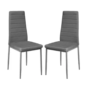 Adrastus Upholstered Dining Chair (Set of 6) Grey