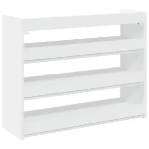 Berkfield Shoe Rack White 80x25x61.5 cm Engineered Wood