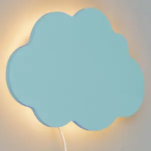 Litecraft Blue LED Cloud Glow Kids Wall Light