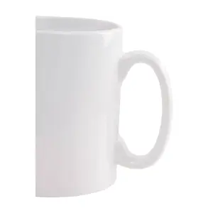 Interiors by Premier Straight White Mug: Durable Stoneware Mug, Classic Design White Mug, White Mug for Hot and Cold Beverages