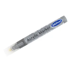 Acrylic Paint Marker Pen Permanent for Stone Leather Fabric Plastic (Silver)