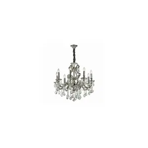 Luminosa Gioconda  8 Light Crystal Chandelier Antique Silver Finish, E14