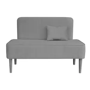 Pastel Upholstered Bench Grey