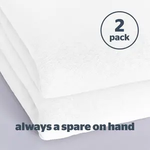 Silentnight Safe Nights Cot Fitted Sheets, White, Pack Of 2