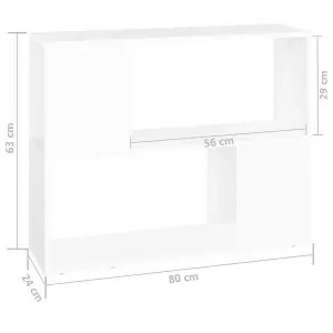 Berkfield TV Cabinet White 80x24x63 cm Engineered Wood