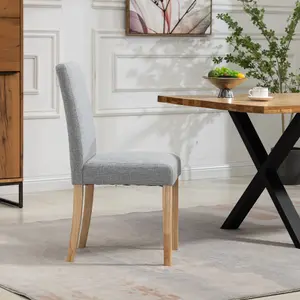 Maiolo Fabric Dining Chairs - Set of 2 - Grey