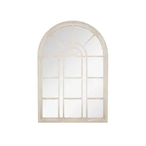 La Hacienda Aston & Wold Antique White Arch Framed Garden mirror 970mm x 670mm