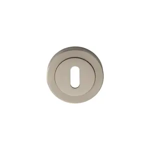 50mm Lock Profile Escutcheon Concealed Fix Satin Nickel Keyhole Cover