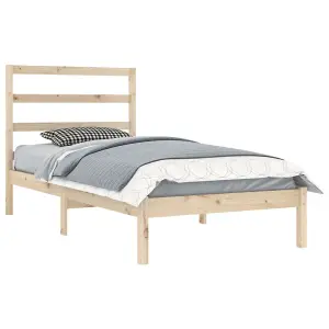 Berkfield Bed Frame Solid Wood Pine 90x200 cm Single