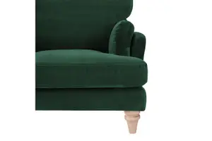 Regent 2 Seater Sofa, Dark Green Velvet