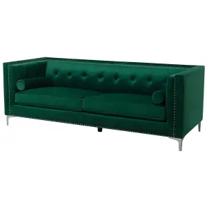 3 Seater Velvet Sofa Emerald Green AVALDSENES