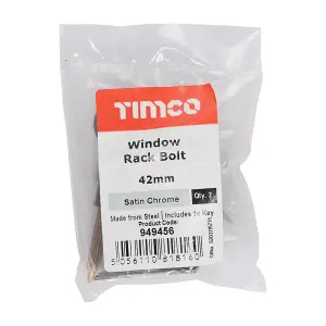 TIMCO Window Rack Bolts Satin Chrome - 42mm