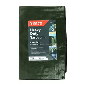 TIMCO Heavy Duty Tarpaulin Green - 2 x 3m