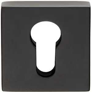 Square Euro Profile Open Escutcheon Concealed Fix 52 x 52mm Black Finish