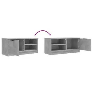 Berkfield TV Cabinets 2 pcs Concrete Grey 80x35x36.5 cm Engineered Wood