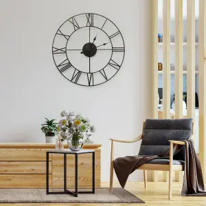 76cm x 76cm Large Roman Iron Wall Clock