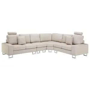 Corner Sofa STOCKHOLM Beige Fabric Left Hand