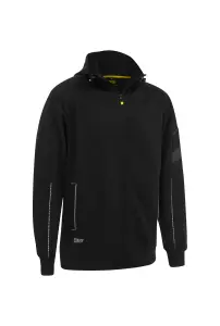 BISLEY WORKWEAR FLEECE ZIP FRONT HOODIE WITH SHERPA LINING X Small