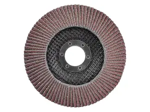 Faithfull  Aluminium Oxide Flap Disc 115 x 22mm 80 Grit FAIFD115A80