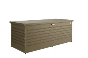 Biohort High Quality 6ft x 2.5ft LeisureTime Box 180 Garden Metal Storage - Metallic Bronze