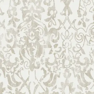 Next Majestic damask Neutral Metallic effect Smooth Wallpaper