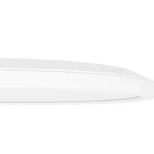 Eglo Rovito-Z Round White Plastic Smart Control Colour Changing LED Ceiling Light, (L) 29.5cm