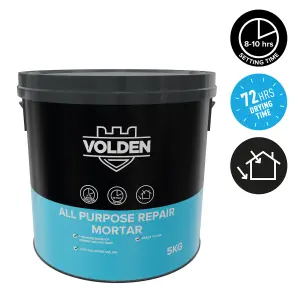 Volden Ready-mixed Repair mortar, 5kg Tub - Requires mixing before use